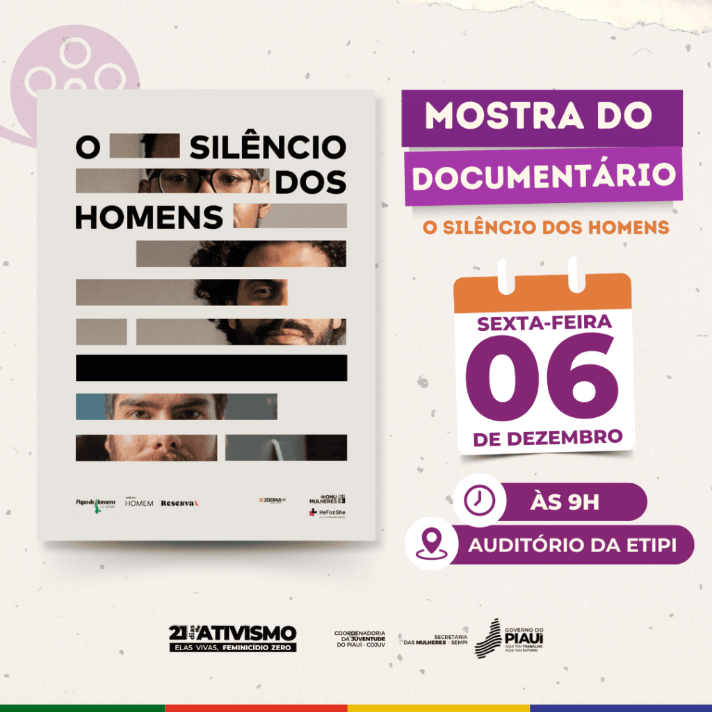 Sempi exibirá o documentário “Silêncio dos Homens” nesta sexta-feira (6 ...