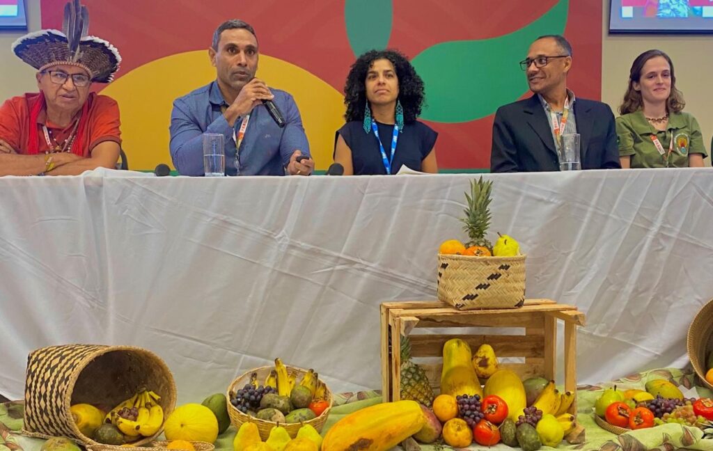 Diretor da SAF, Wendel Rebouças, durante apresentação no Encontro do PAA Indígena