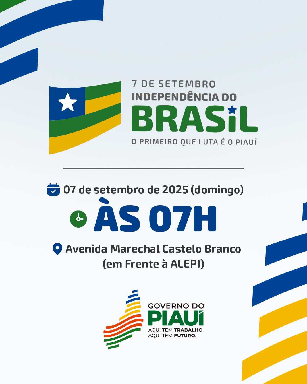 Mais de 50 instituições participarão do evento este ano, reunindo cerca de 7 mil pessoas, entre escolas públicas, particulares, entidades civis e tropas militares. Toda a estrutura para o desfile será montada pelo Governo do Estado, como gradis, arquibancada, tendas, palanque oficial e outro para a imprensa.