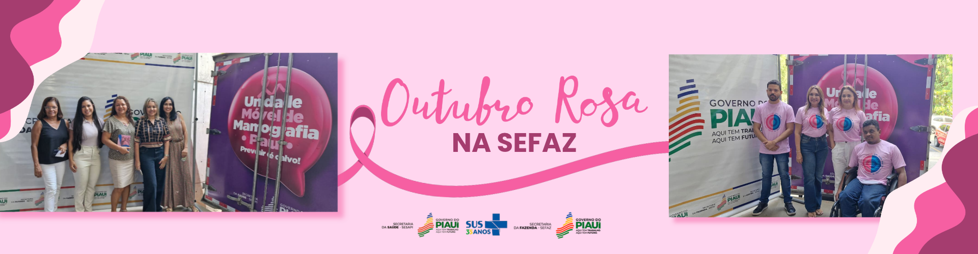 Sefaz-PI realiza Outubro Rosa com mamografias gratuitas para servidoras e foco no diagnóstico precoce do câncer de mama